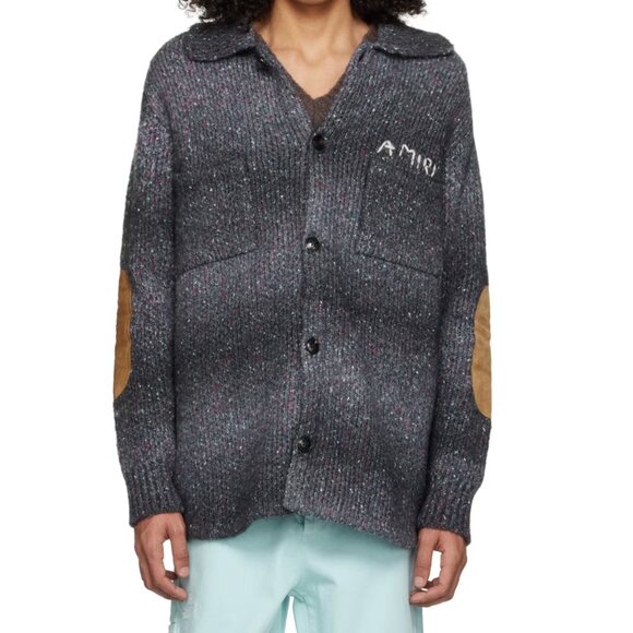 AMIRI Black Space Dye Cardigan - Picture 2 of 6